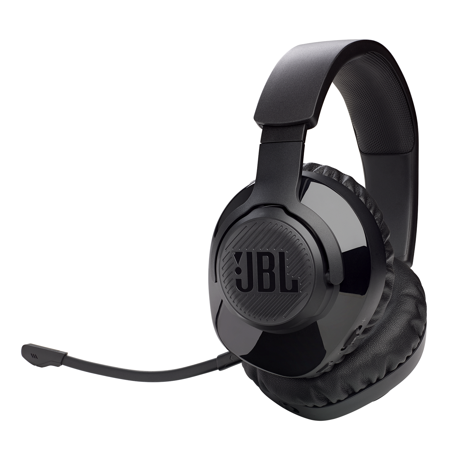 JBL Quantum 350 Wireless - Black - Wireless PC gaming headset with detachable boom mic - Hero